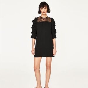 Zara Elegant Black Lace Women's dress